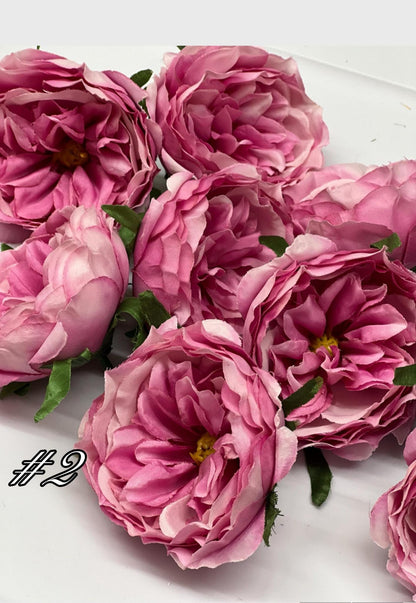 Pink Peony Artificial Flowers Head Rose Fuchsia Rose Cabbage Wedding Fake Roses Pink Home Decor Silk Decorative Wedding