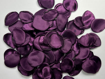 Purple Petals Wedding Decor Flower Girl Petals Dark Purple Wedding Aisle Decor Flower Petals Plum Ceremony Decor Plum Confetti