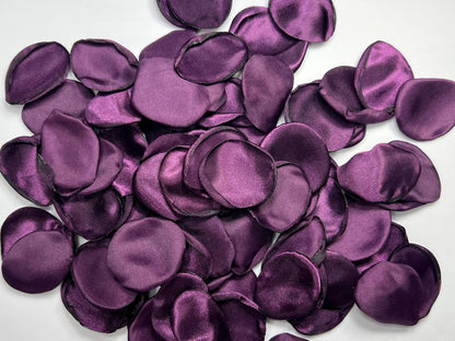 Purple Petals Wedding Decor Flower Girl Petals Dark Purple Wedding Aisle Decor Flower Petals Plum Ceremony Decor Plum Confetti