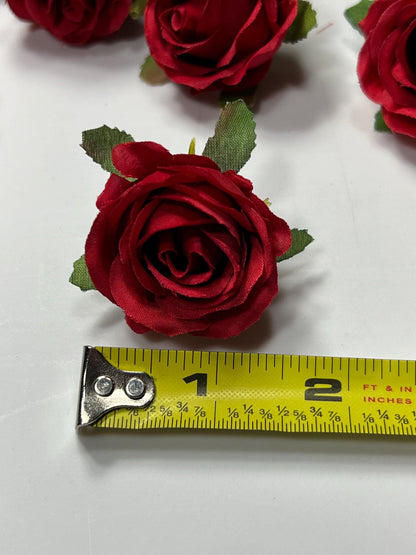 Red Rose Head Wedding Decor Dark Red Rose Christmas Red Small Rose Wedding DIY Craft Supplies Red Rose Head Home Decor