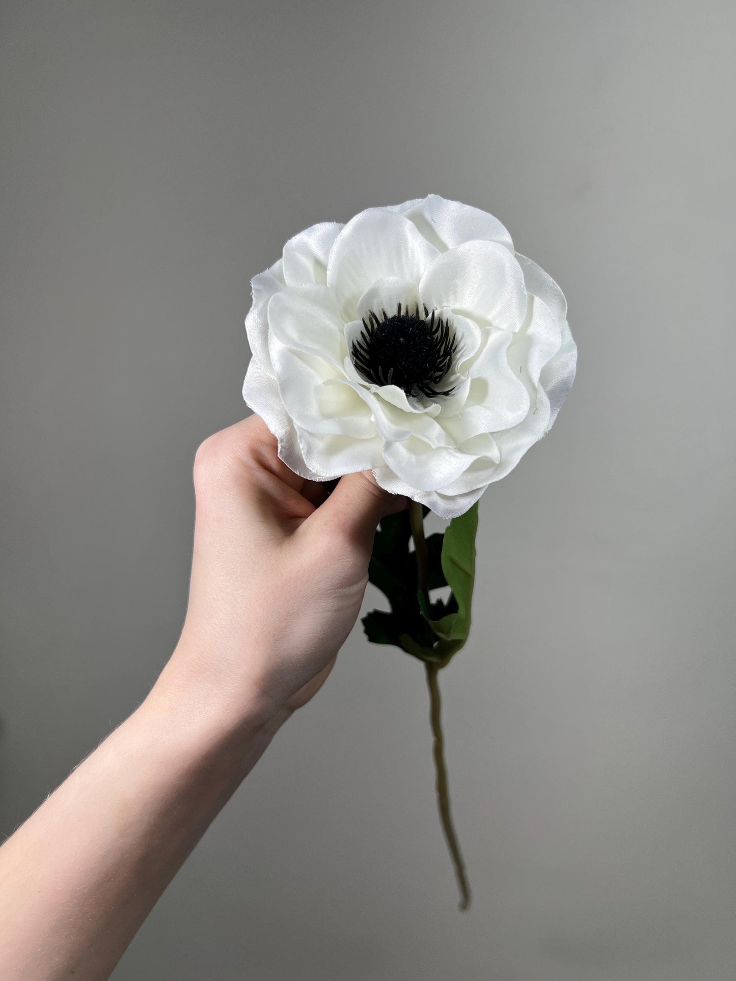 Anemone Artificial Flower Head Anemone Silk Flower Wedding Anemone White Craft Supply Wedding Anemone Ivory Poppy Flower Head Anemone Stem