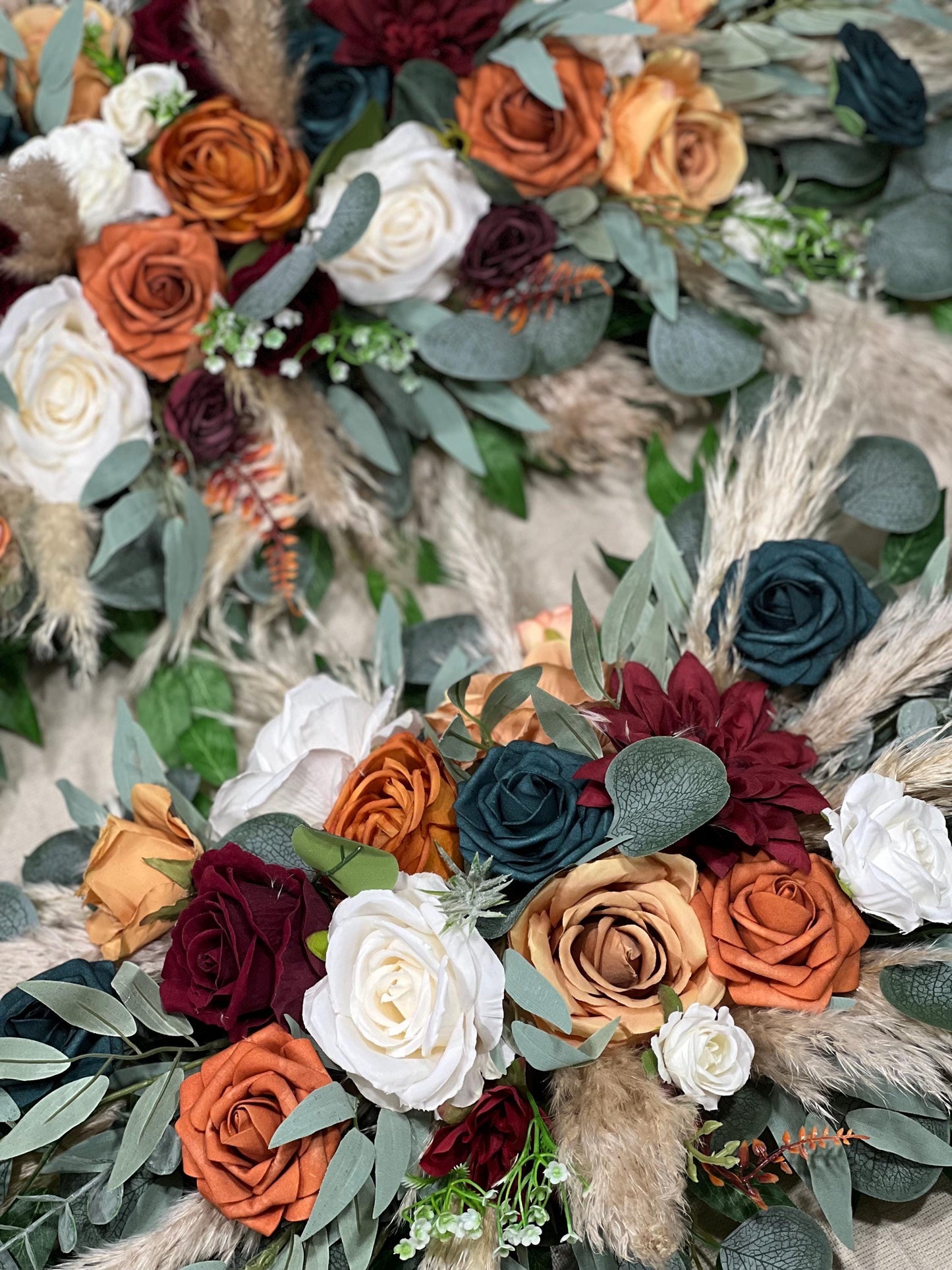 Teal Arch Arrangement Wedding Burnt Orange Teal Arbor Arrangement White Terracotta Teal Rust Arch Arrangement Backdrop Wedding Teal Boho