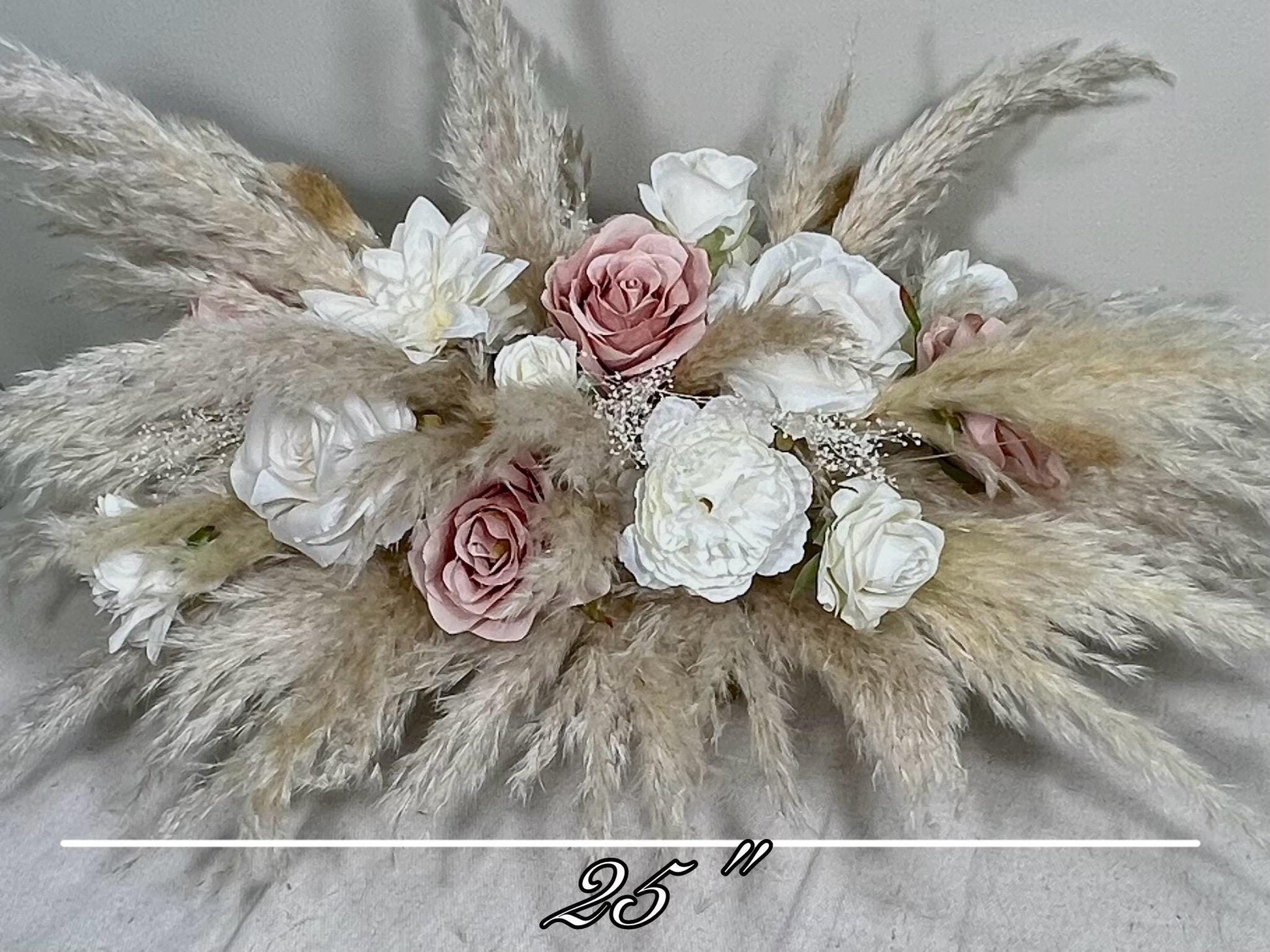 Wedding Centerpiece Dusty Rose Boho Table Decor White Centerpiece Pink Wedding Table Centerpiece Pampas Grass Artificial Flower Dried
