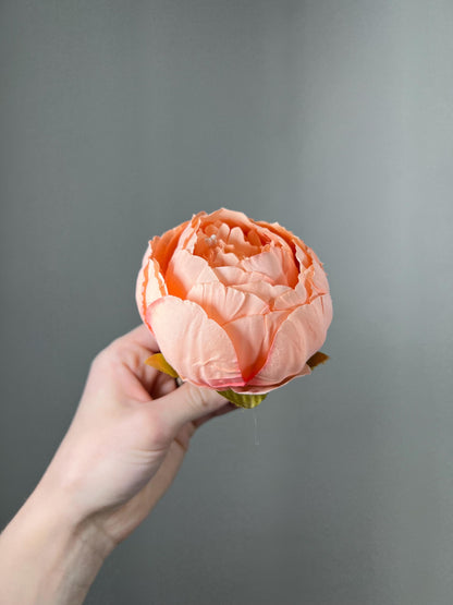 Peach Flower Head 3 inch Wedding Coral Artiricial Peony Flower Heads Pink Peony Wedding Supplies Craft Salmon Pink Flower Head Peony