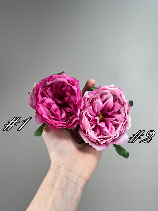 Pink Peony Artificial Flowers Head Rose Fuchsia Rose Cabbage Wedding Fake Roses Pink Home Decor Silk Decorative Wedding
