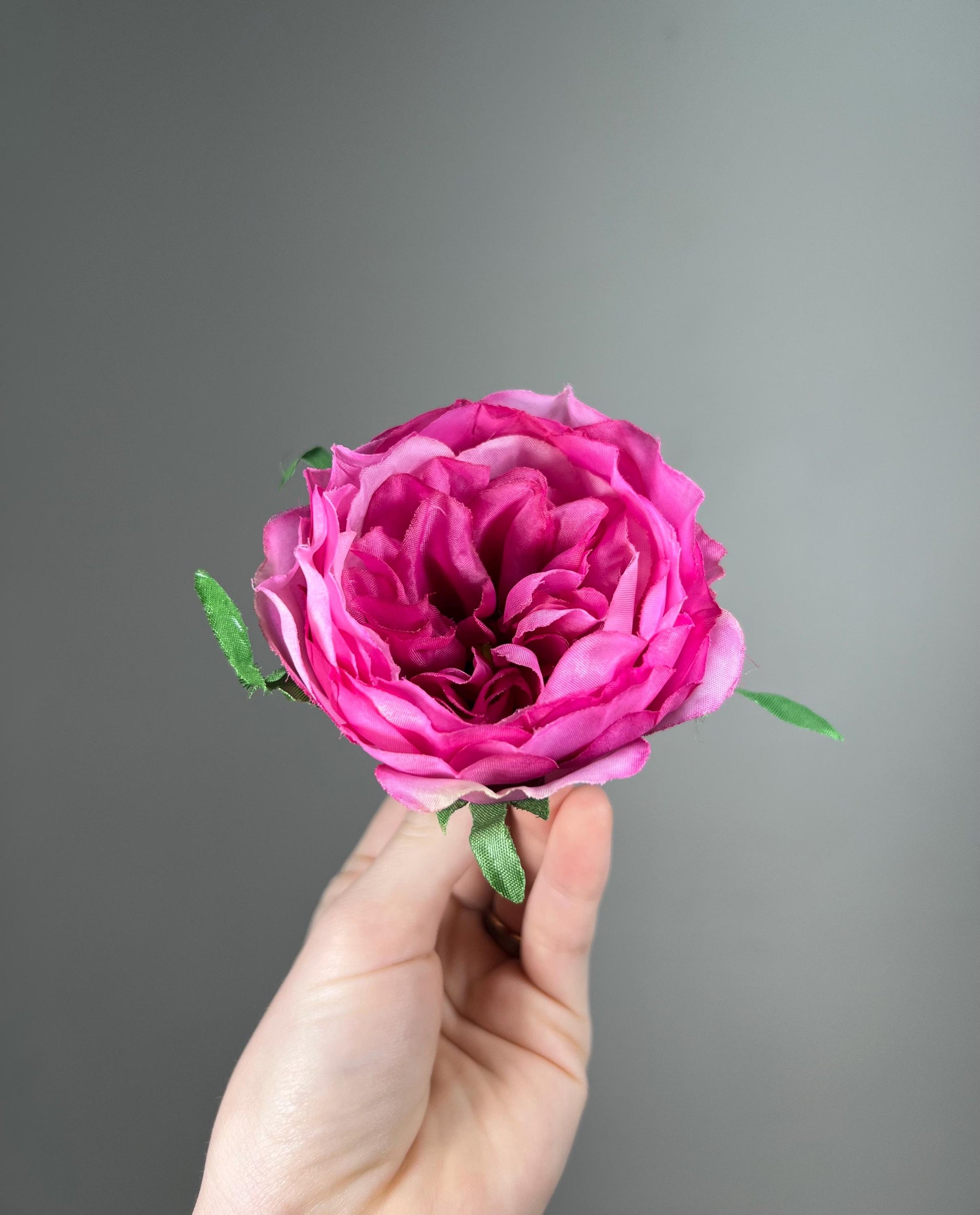 Pink Peony Artificial Flowers Head Rose Fuchsia Rose Cabbage Wedding Fake Roses Pink Home Decor Silk Decorative Wedding