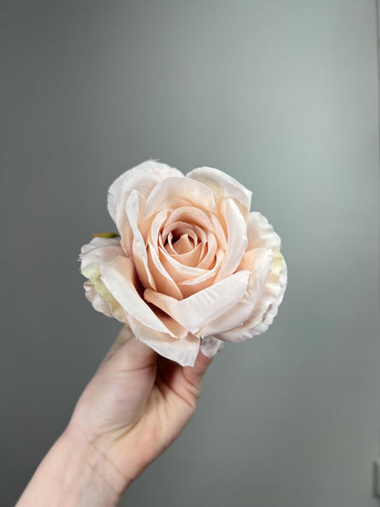 Blush Rose Flower 4” Wedding Blush Flower Heads Craft Supplies Wedding Blush Pink Rose Heads Silk Flower Blush Roses Pink Artificial Flower