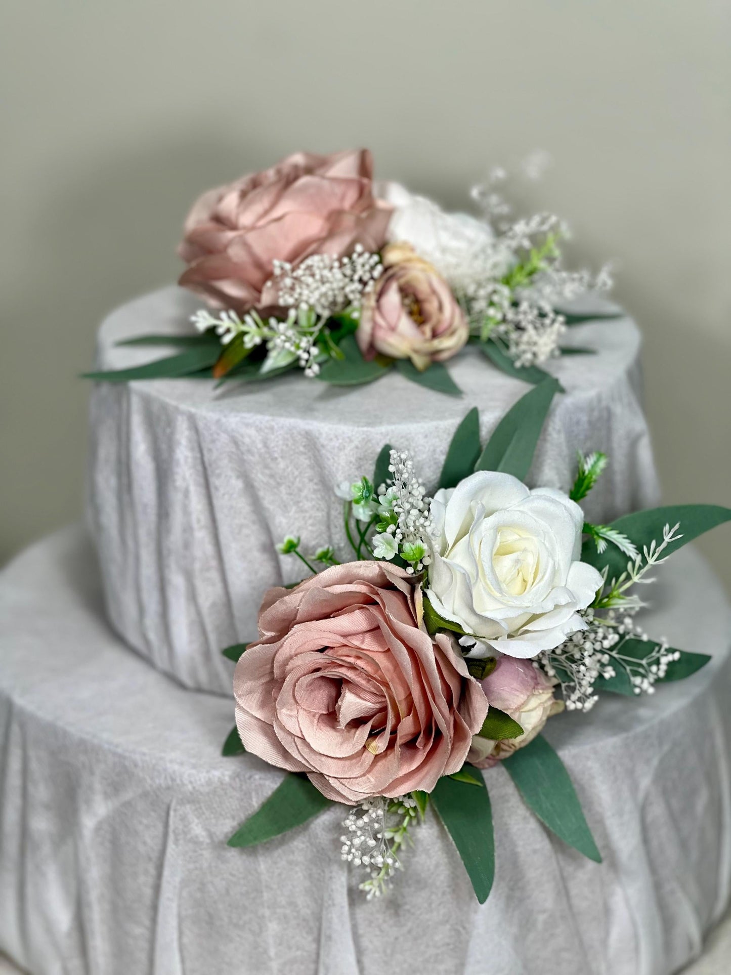 Dusty Rose Cake Decor Wedding Dusty Rose Flower Cake Arrangement White Dusty Rose Cake Decoration Pink White Cake Topper Flower Dusty Rose