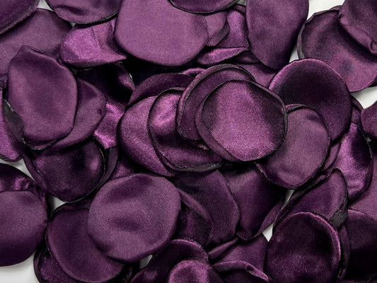 Purple Petals Wedding Decor Flower Girl Petals Dark Purple Wedding Aisle Decor Flower Petals Plum Ceremony Decor Plum Confetti