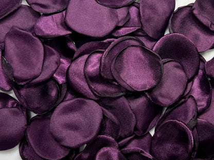 Purple Petals Wedding Decor Flower Girl Petals Dark Purple Wedding Aisle Decor Flower Petals Plum Ceremony Decor Plum Confetti
