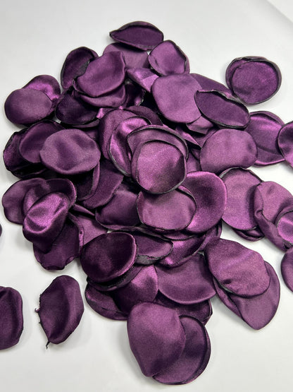 Purple Petals Wedding Decor Flower Girl Petals Dark Purple Wedding Aisle Decor Flower Petals Plum Ceremony Decor Plum Confetti
