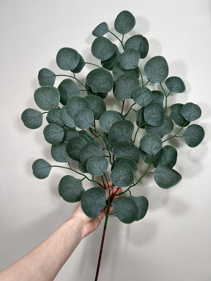 Round Artificial Eucalyptus Branch Sage Greenery Eucalyptus Stems Leaves Décor Wedding Sage Greenery Faux Eucalyptus Craft Supplies Wedding