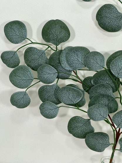 Round Artificial Eucalyptus Branch Sage Greenery Eucalyptus Stems Leaves Décor Wedding Sage Greenery Faux Eucalyptus Craft Supplies Wedding