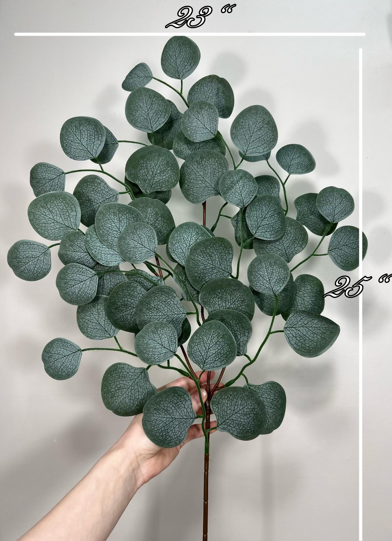 Round Artificial Eucalyptus Branch Sage Greenery Eucalyptus Stems Leaves Décor Wedding Sage Greenery Faux Eucalyptus Craft Supplies Wedding