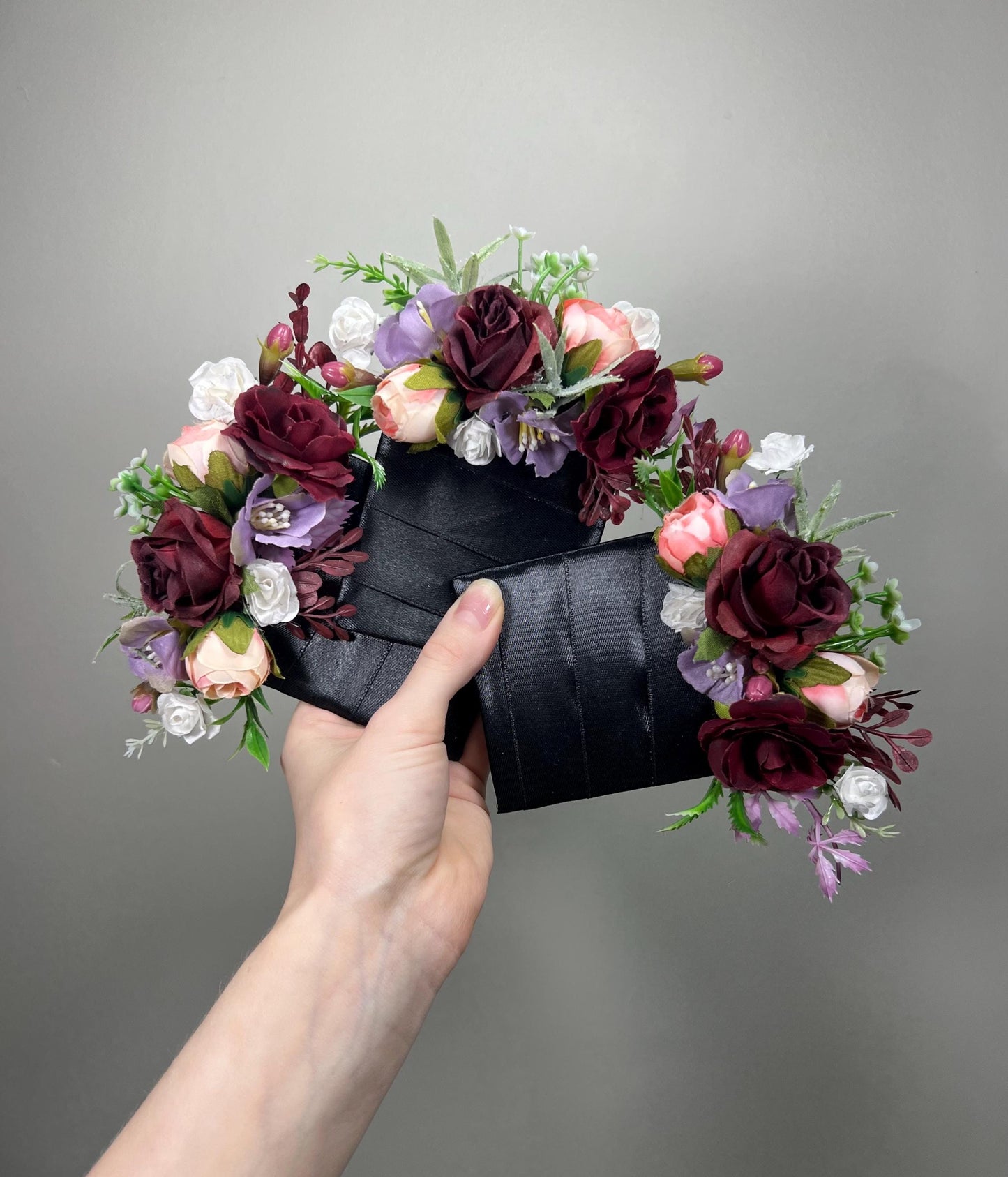 Burgundy Pocket Boutonniere Wedding Purple Groom White Lilac Boutonnières Groomsmen Square Boutonnière Pocket Burgundy Artificial Flower