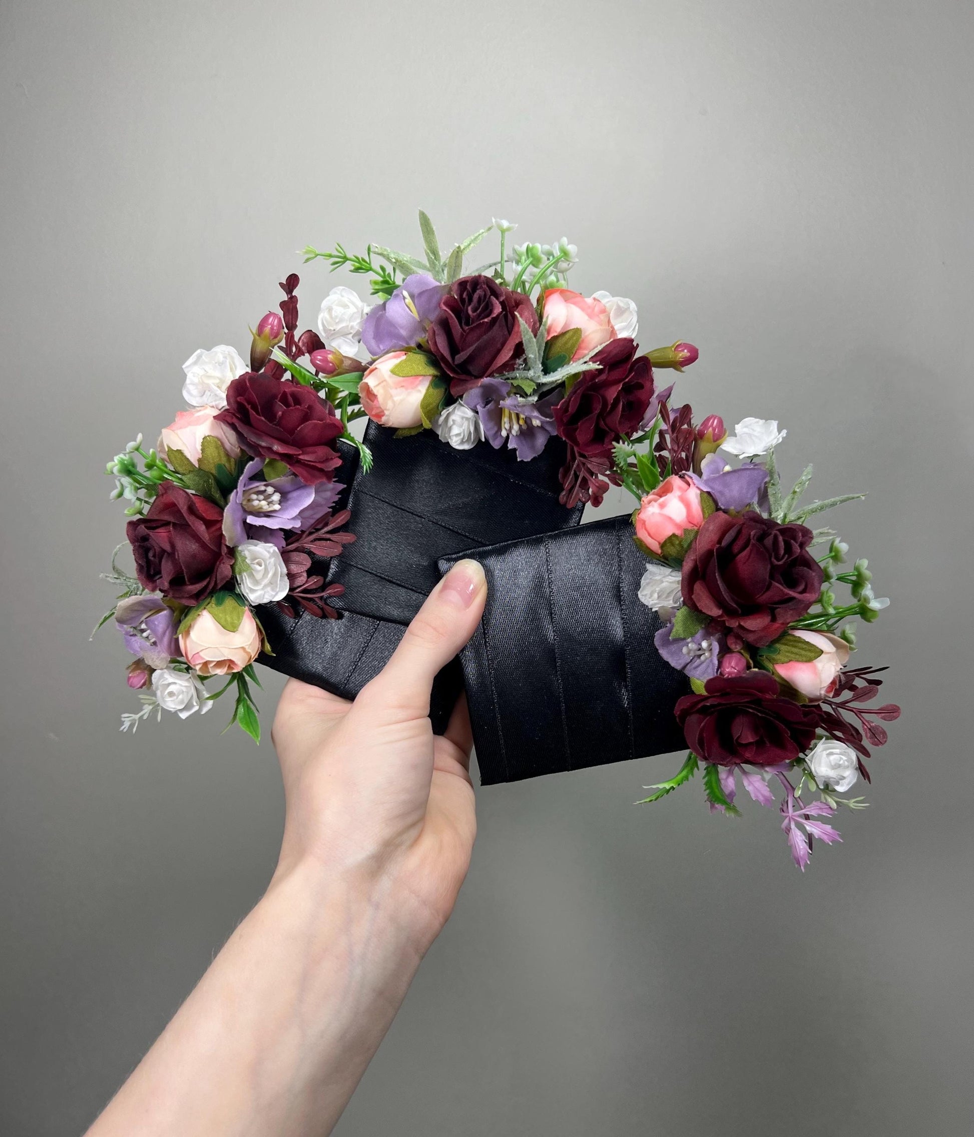 Burgundy Pocket Boutonniere Wedding Purple Groom White Lilac Boutonnières Groomsmen Square Boutonnière Pocket Burgundy Artificial Flower