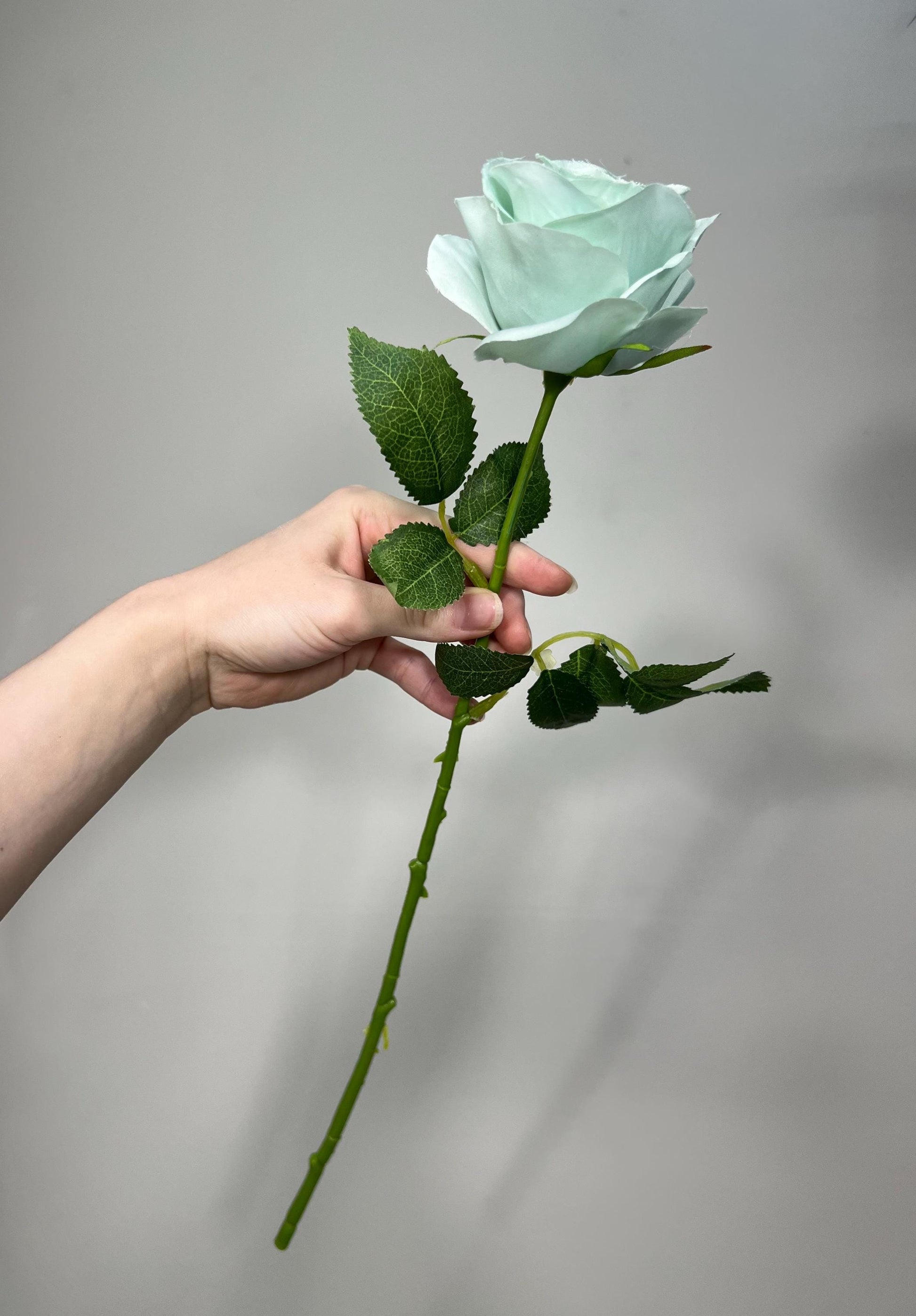 Teal Sea Glass Beach Mint Rose Artificial Flower Heads On Stem Light Teal Aqua Mist Ocean Breeze Coastal Blue Ocean Sage Green Seafoam Craft