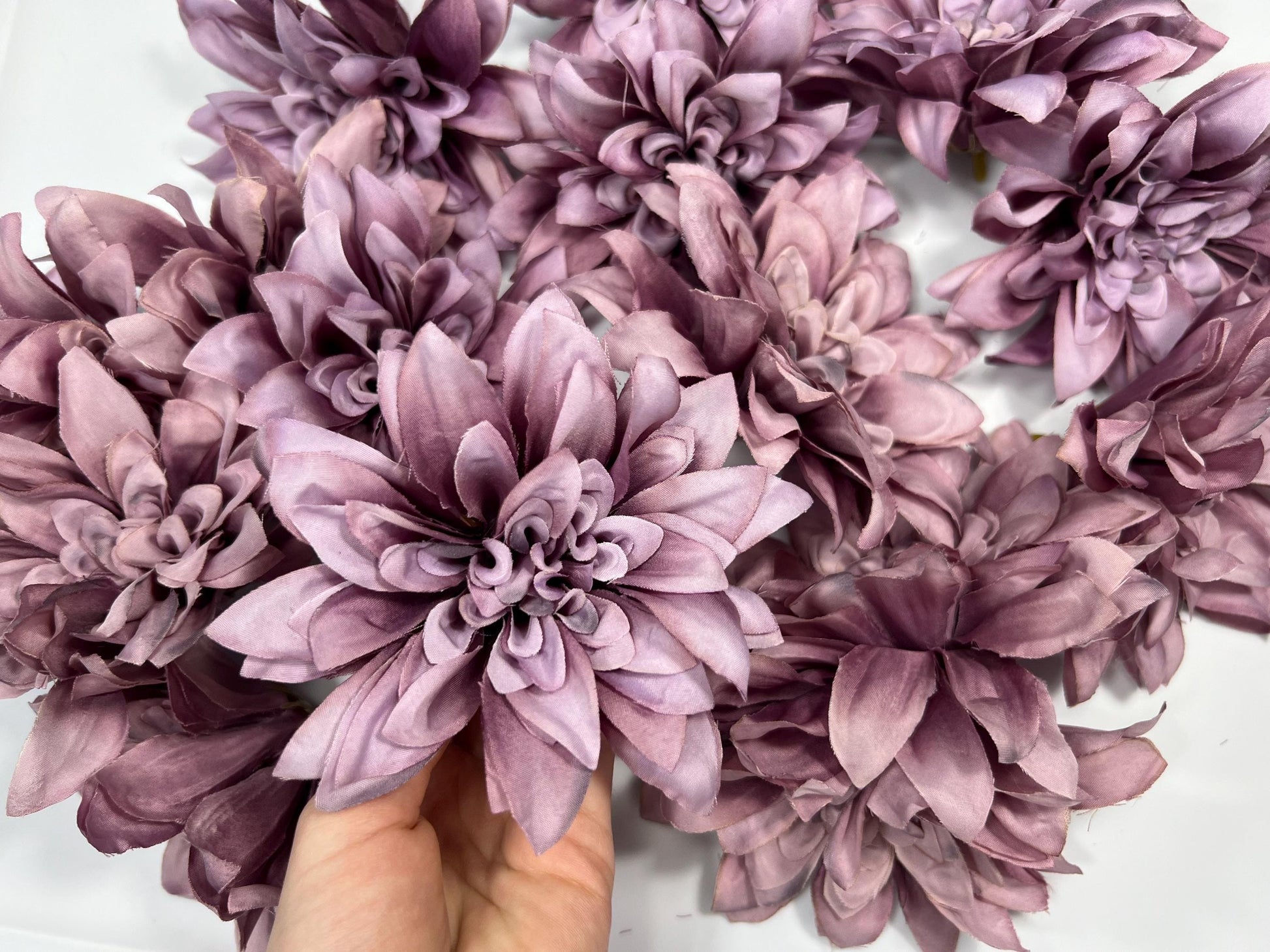 Purple Flower Heads 4“ Wedding Dark Purple Flower Heads Dahlia Deep Purple Wedding Craft Supplies Violet Artificial Dahlia Heads Dark Purple