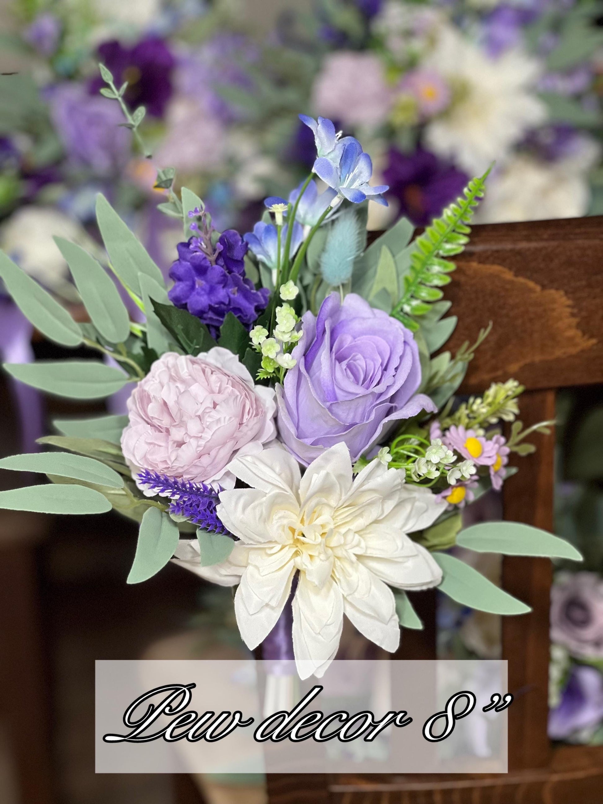 Wild Flower Bouquet Wedding Bridal Purple Bouquet Lavender Plum Bridesmaids Bouquet Dark Purple White Bouquet Blue Wildflowers Spring Lilac