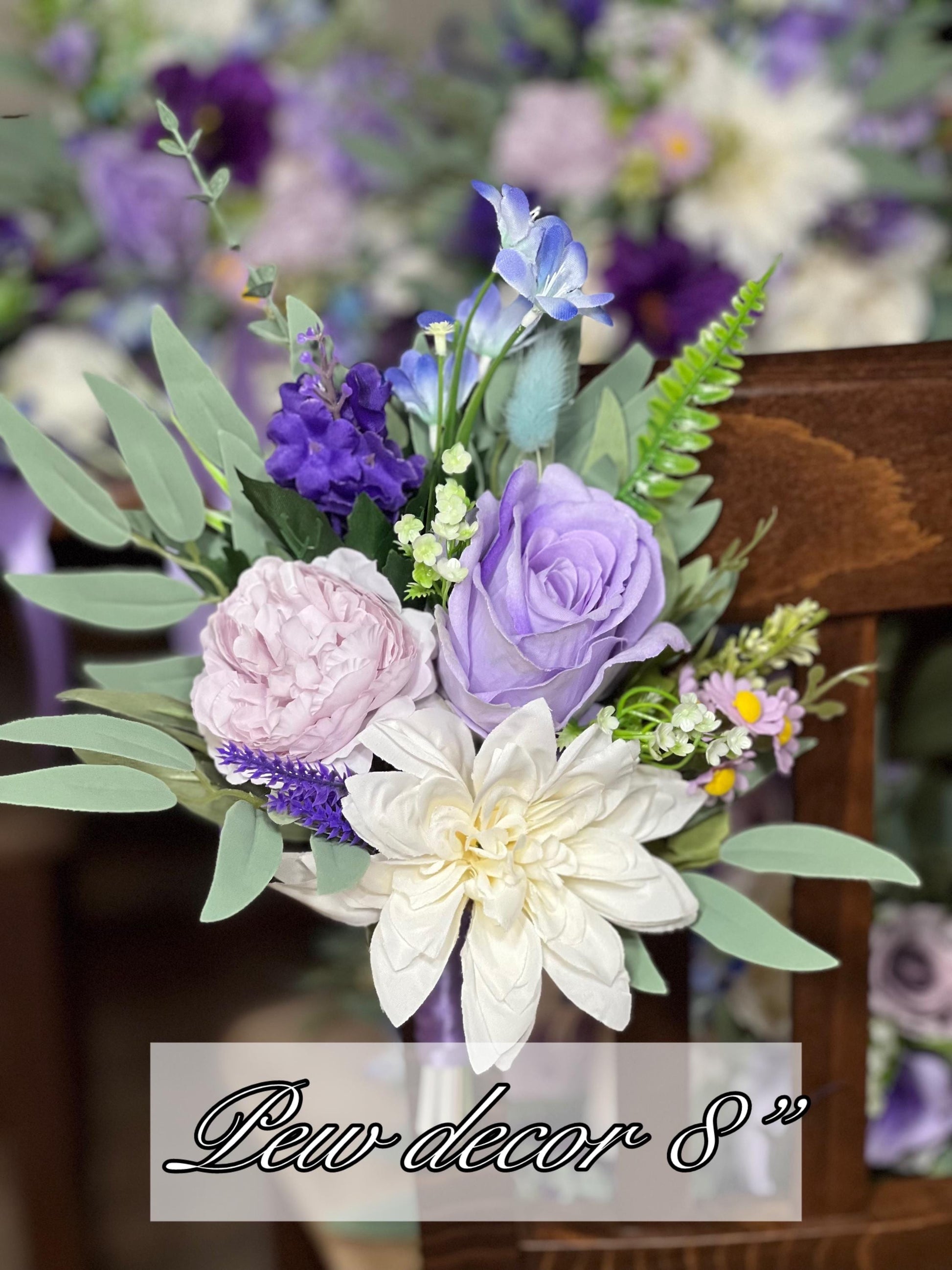 Wild Flower Bouquet Wedding Bridal Purple Bouquet Lavender Plum Bridesmaids Bouquet Dark Purple White Bouquet Blue Wildflowers Spring Lilac