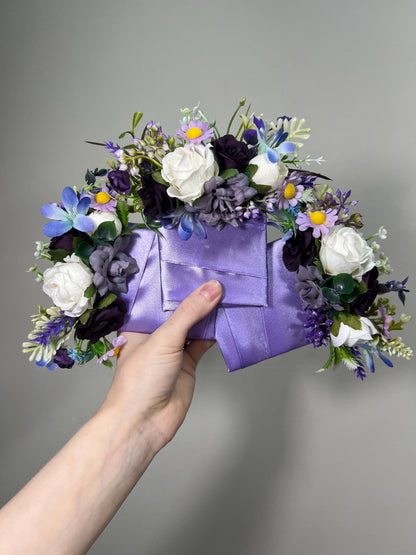Violet Pocket Boutonniere Wedding Purple Groom White Lilac Boutonnières Groomsmen Square Boutonnière Plum Pocket Lavender Artificial Flower