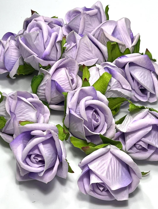 Purple Flower Heads 2“ Wedding Violet Flower Heads Rose Artificial Purple Wedding Craft Supplies Lavender Silk Rose Heads Lilac Flowers
