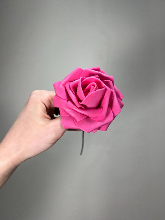 Hot Pink Flower Head Wedding Pink Artiticial Flower Heads Roses Magenta Wedding DIY Craft Supplies Fuchsia Flower Heads Roses Home Decor