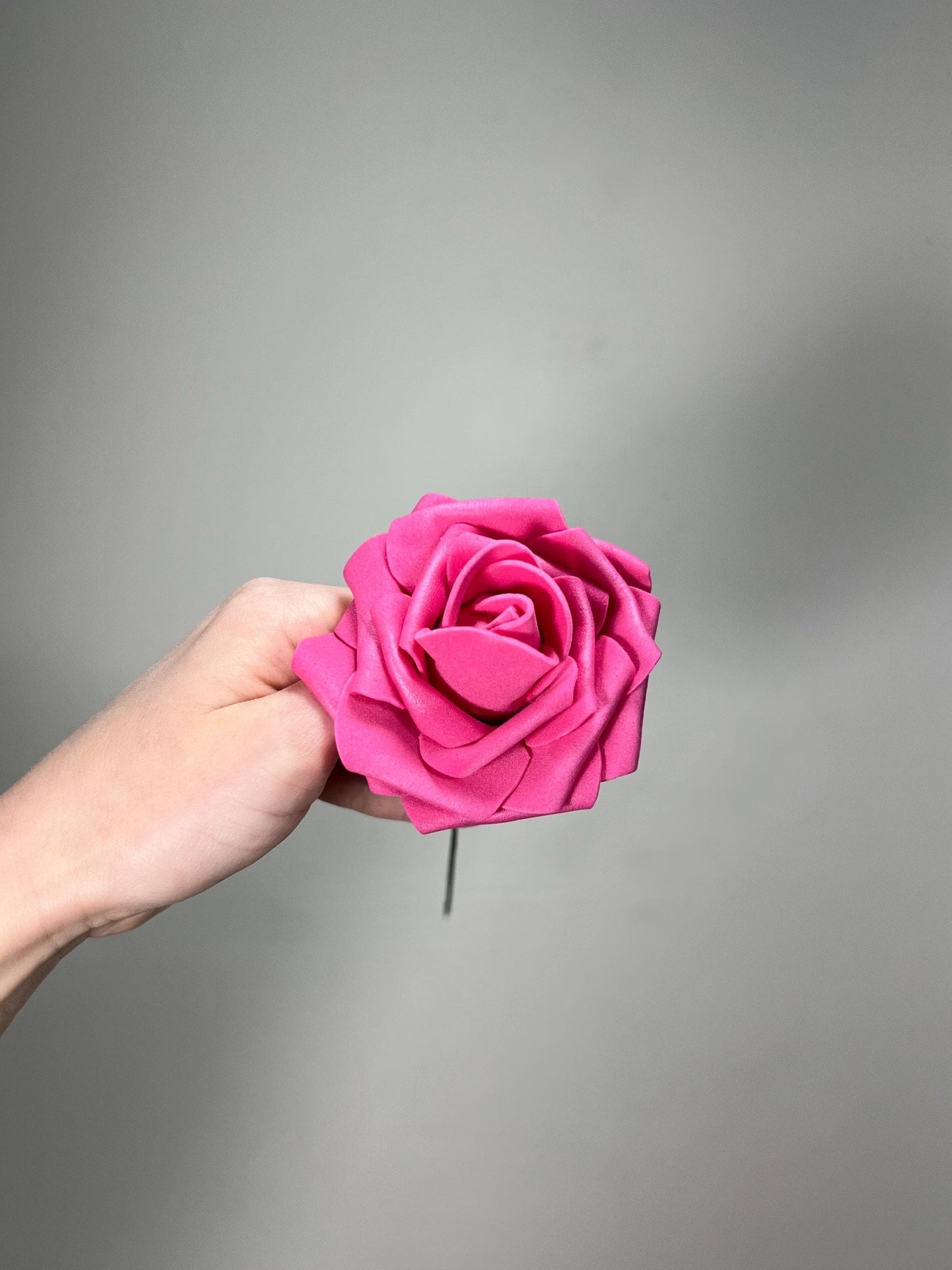 Hot Pink Flower Head Wedding Pink Artiticial Flower Heads Roses Magenta Wedding DIY Craft Supplies Fuchsia Flower Heads Roses Home Decor