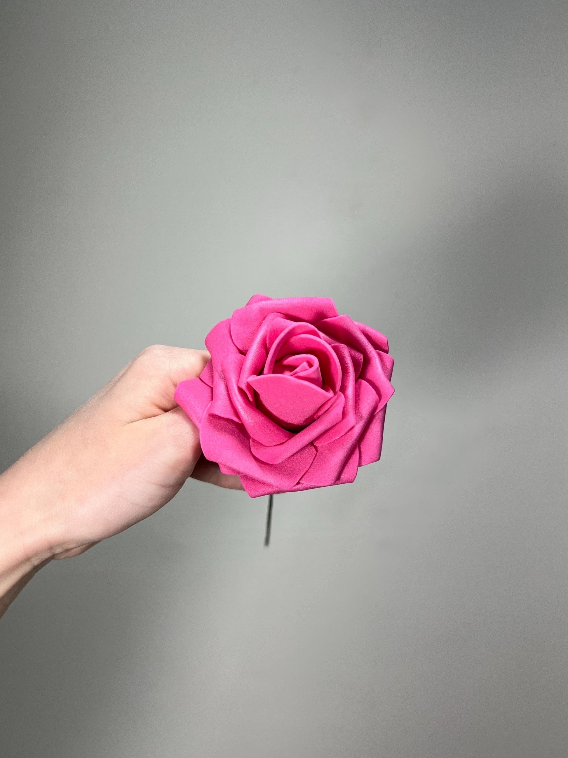 Hot Pink Flower Head Wedding Pink Artiticial Flower Heads Roses Magenta Wedding DIY Craft Supplies Fuchsia Flower Heads Roses Home Decor