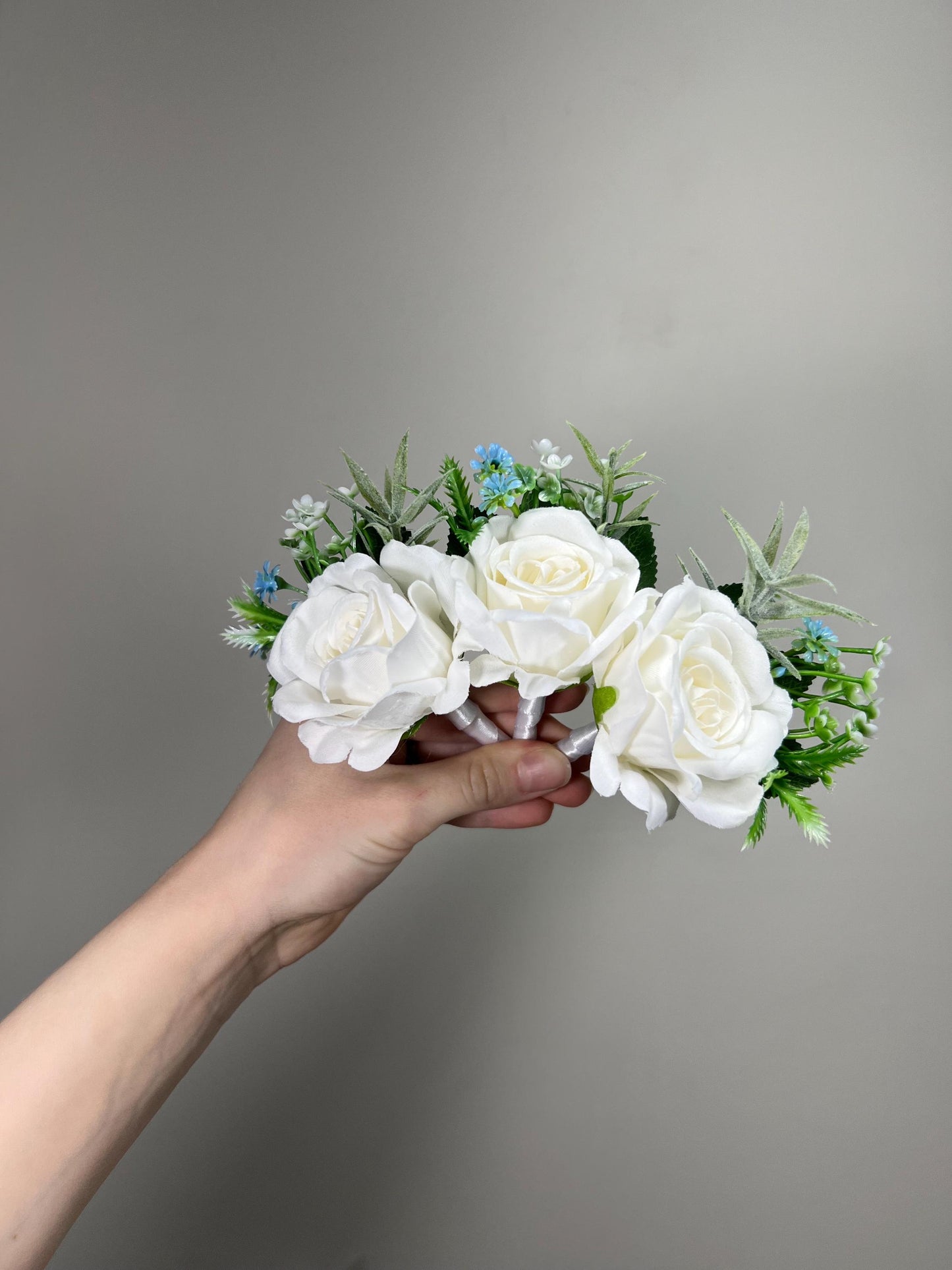 White Boutonniere Wedding Groom Ivory Groomsmen Boutonnière White Artificial Flowers Eucalyptus Blue White Rose Boutonniere Baby Breath Blue