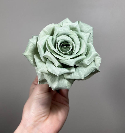 Sage Flower Head Wedding Sage Green 4” Artificial Sage Heads Craft Supplies Wedding Sage Green Flowers DIY Dusty Sage Flower Head