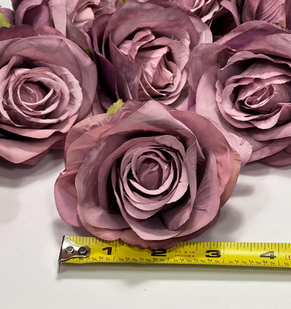 Purple Flower Heads Wedding Purple Flower Artificial Heads Rose Deep Purple Wedding Craft Supplies Violet Artificial Rose Heads Purple