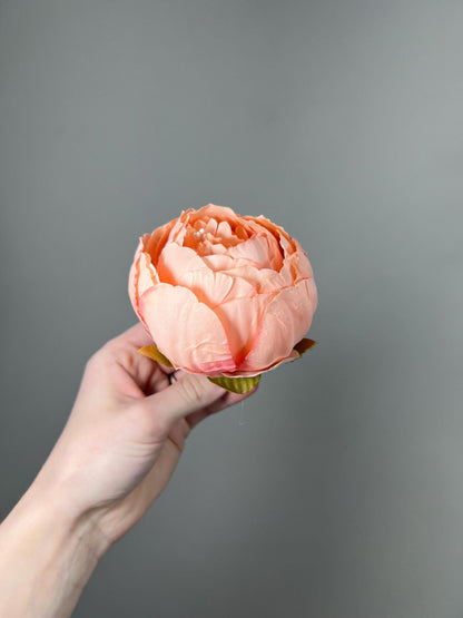 Peach Flower Head 3 inch Wedding Coral Artiricial Peony Flower Heads Pink Peony Wedding Supplies Craft Salmon Pink Flower Head Peony