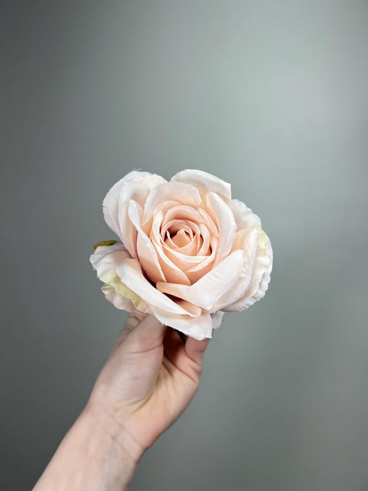 Blush Rose Flower 4” Wedding Blush Flower Heads Craft Supplies Wedding Blush Pink Rose Heads Silk Flower Blush Roses Pink Artificial Flower