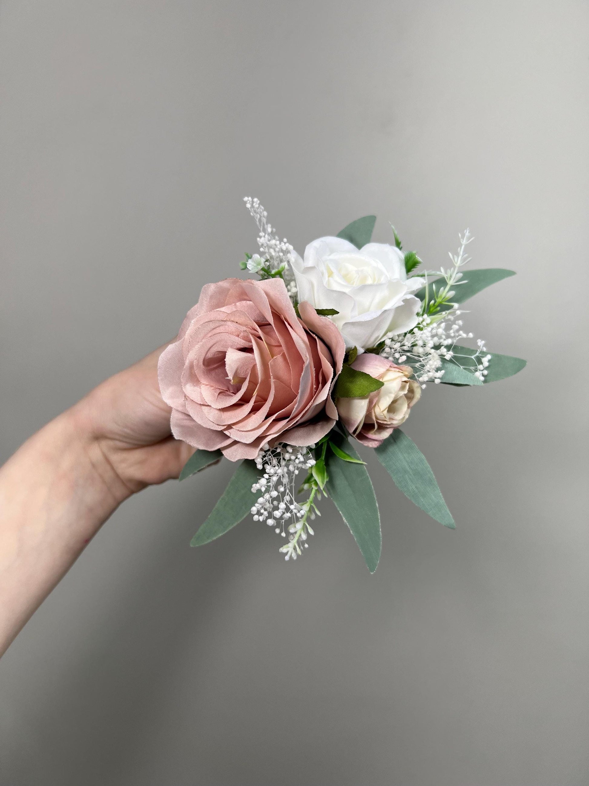 Dusty Rose Cake Decor Wedding Dusty Rose Flower Cake Arrangement White Dusty Rose Cake Decoration Pink White Cake Topper Flower Dusty Rose