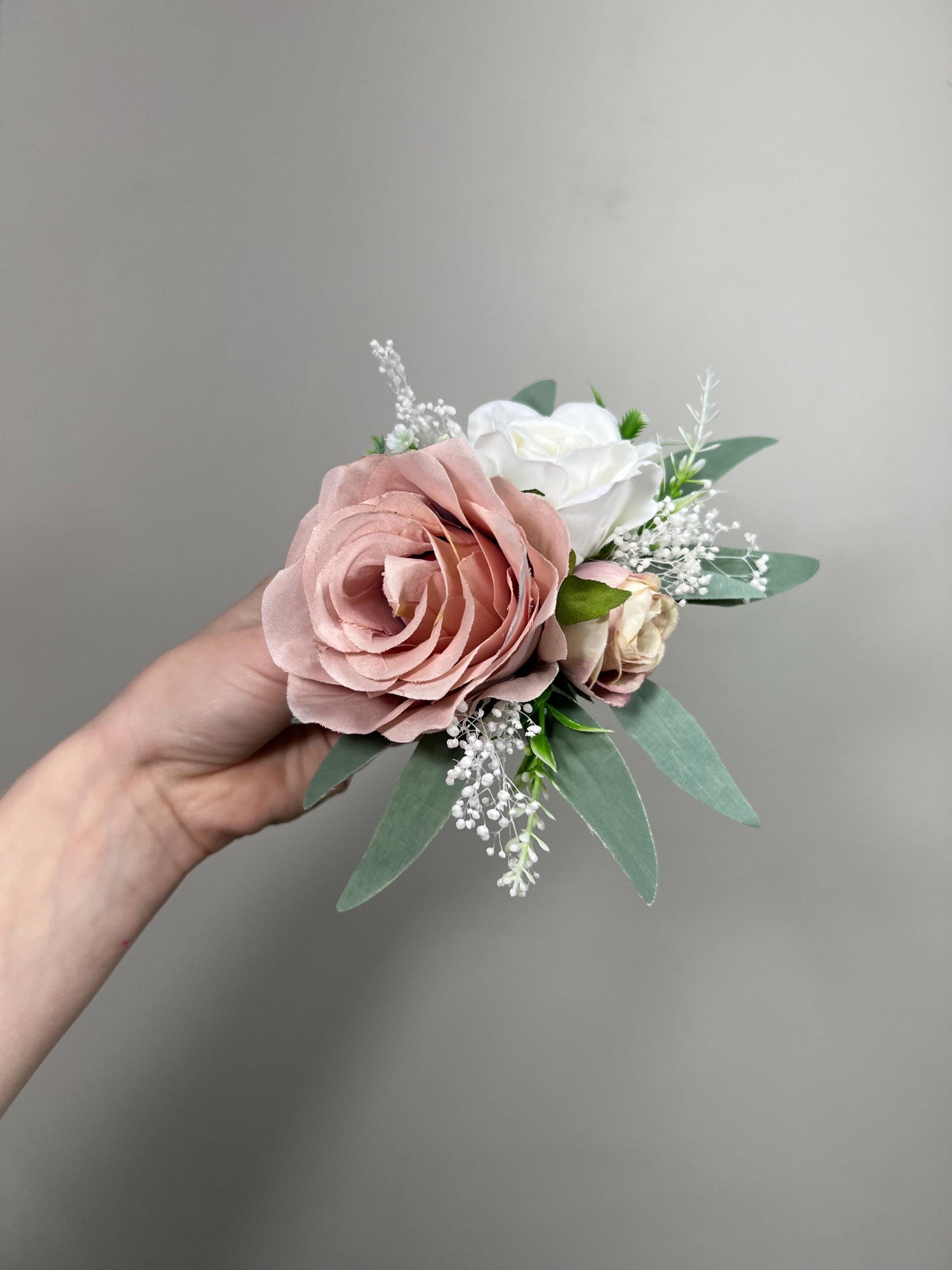 Dusty Rose Cake Decor Wedding Dusty Rose Flower Cake Arrangement White Dusty Rose Cake Decoration Pink White Cake Topper Flower Dusty Rose