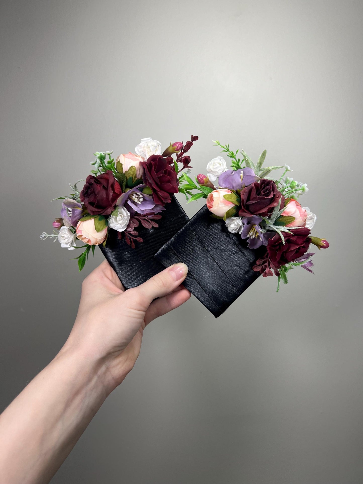 Burgundy Pocket Boutonniere Wedding Purple Groom White Lilac Boutonnières Groomsmen Square Boutonnière Pocket Burgundy Artificial Flower