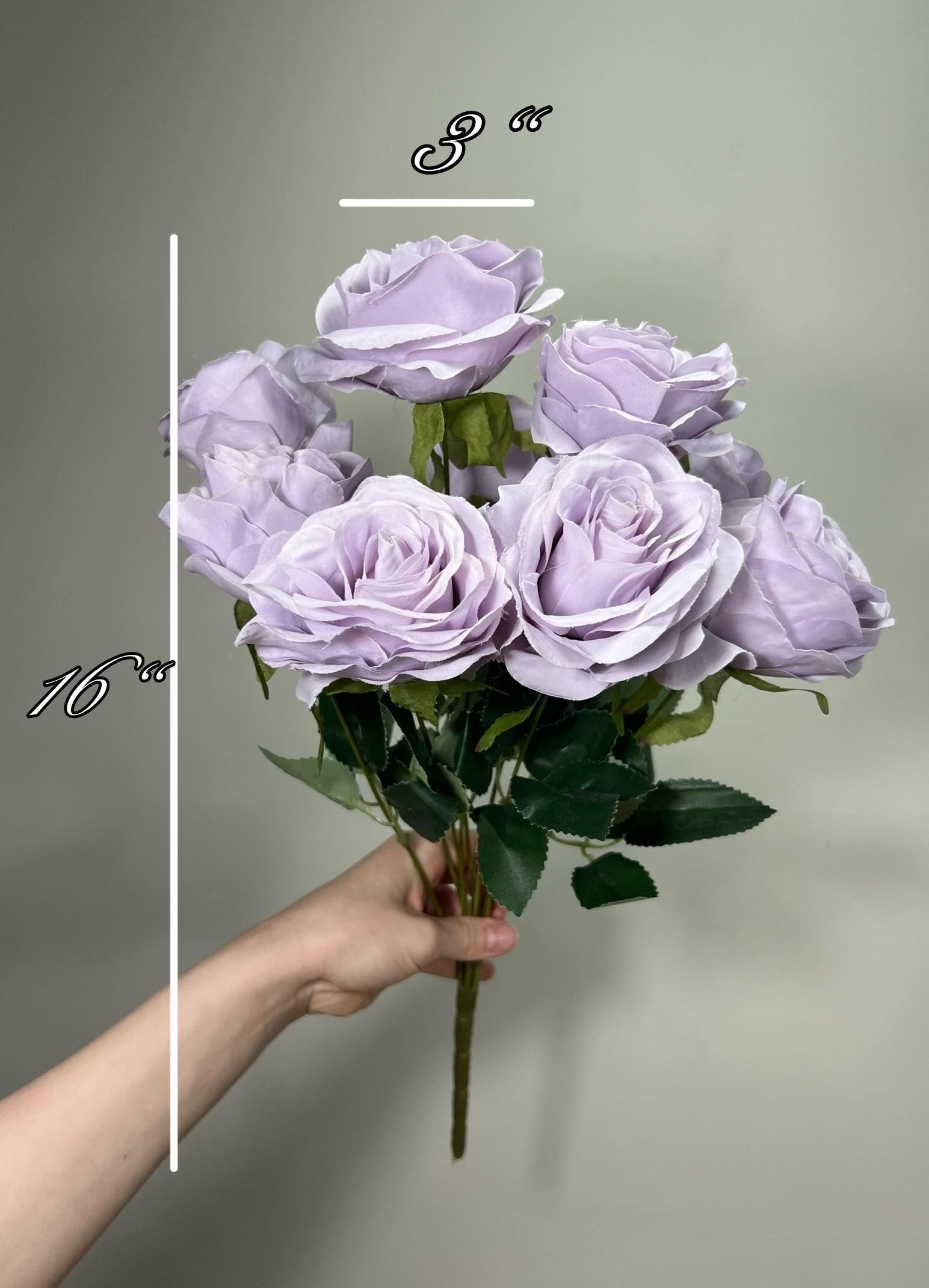 Lavender Flowers 1 Bundle Artificial Purple Flowers Wedding Lavender Flowers Silk Bouquet Violet Flower Heads with Stems Light Purple