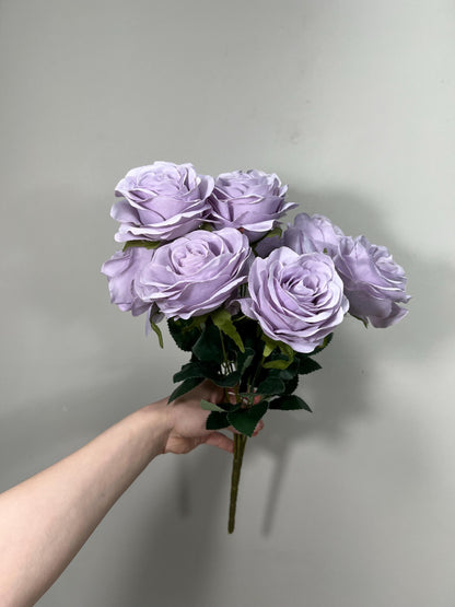 Lavender Flowers 1 Bundle Artificial Purple Flowers Wedding Lavender Flowers Silk Bouquet Violet Flower Heads with Stems Light Purple