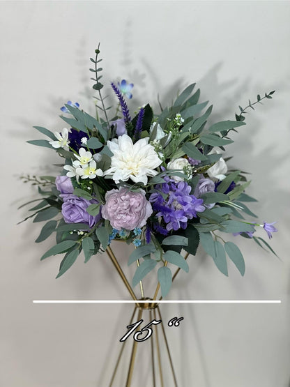 Purple Centerpiece White Lavender Table Flower Ball Decoration Blue Table Centerpiece Barrel Plum Whiskey Ivory Purple Arrangement