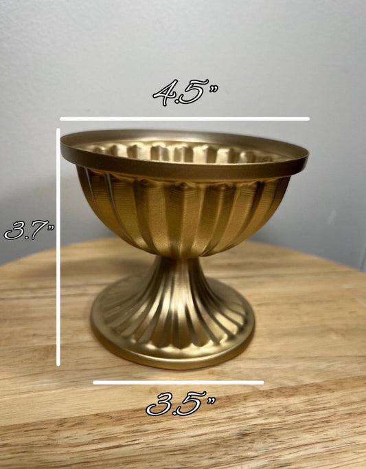 White Vase for Centerpiece Wedding Gold Vase Compote Metal Small Vase Flower Centerpiece Pedestal Vase Wedding Home Decor Gold Bowl Vase