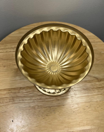 White Vase for Centerpiece Wedding Gold Vase Compote Metal Small Vase Flower Centerpiece Pedestal Vase Wedding Home Decor Gold Bowl Vase