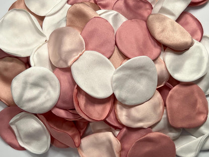 Dusty Rose Petals White Wedding Flower Girl Petals Dusty Rose Blush Aisle Petals Decor Flower Pink Petals Ceremony Decor Confetti Blush
