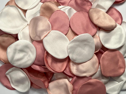 Dusty Rose Petals White Wedding Flower Girl Petals Dusty Rose Blush Aisle Petals Decor Flower Pink Petals Ceremony Decor Confetti Blush