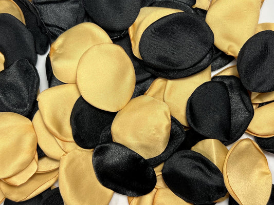 Black Gold Petals Wedding Decor Black Flower Girl Petals Wedding Aisle Decor Flower Petals Gold Black Gold Ceremony Confetti Bridal Shower