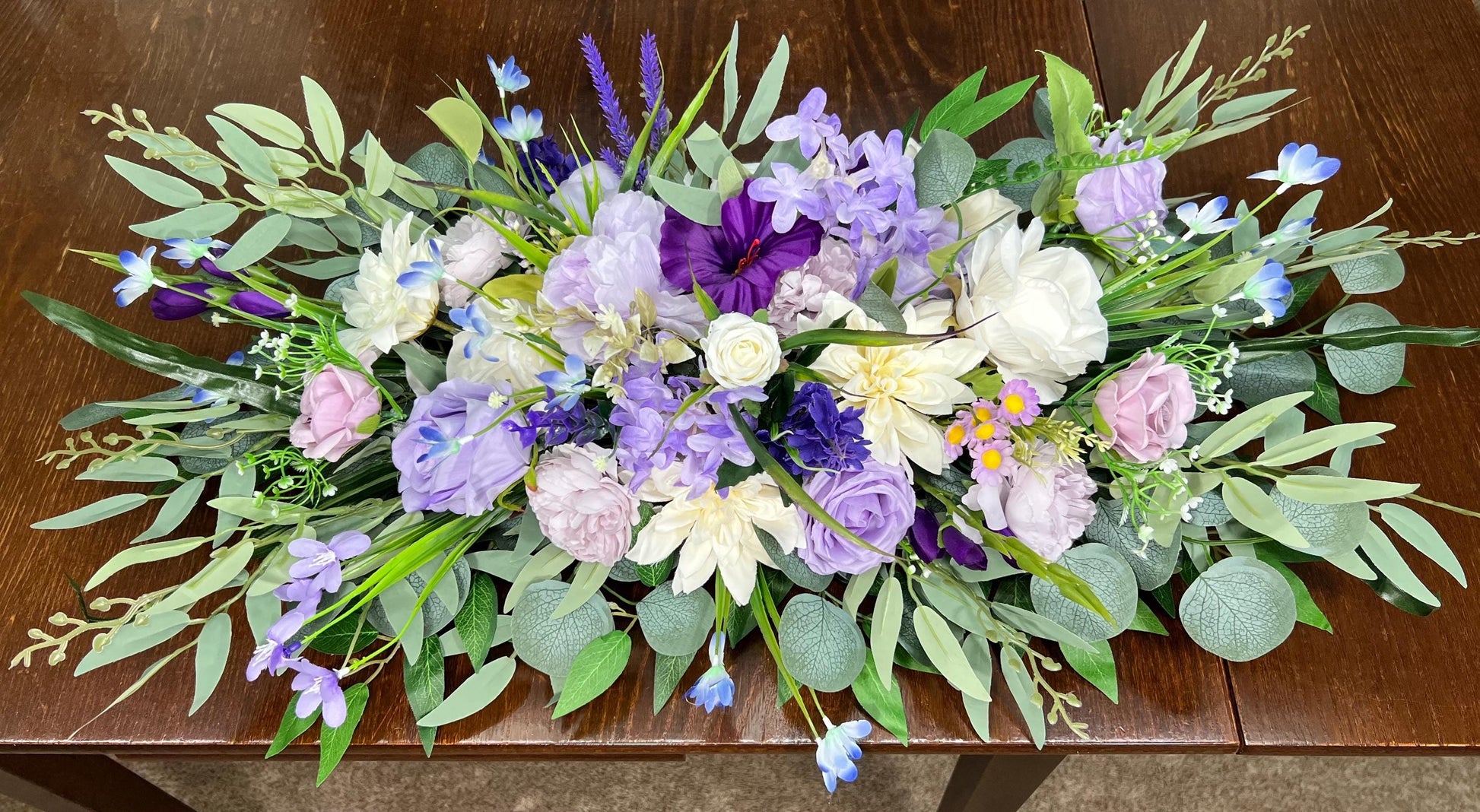 Purple Sweetheart Wedding Table Decor White Lavender Centerpiece Wedding Violet Sweetheart Lilac Table Decor Purple Centerpiece Wild Flowers