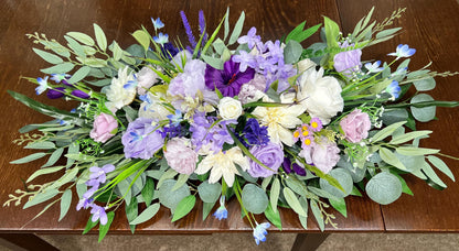 Purple Sweetheart Wedding Table Decor White Lavender Centerpiece Wedding Violet Sweetheart Lilac Table Decor Purple Centerpiece Wild Flowers