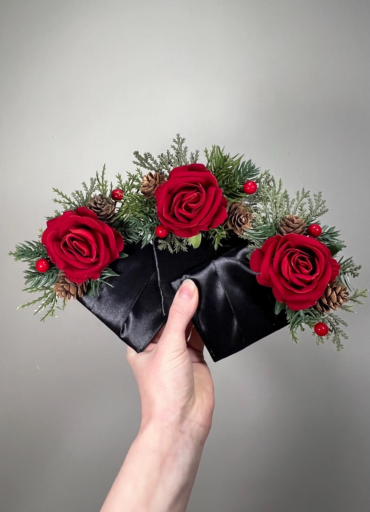 Pocket Boutonniere Christmas Red Wedding Groom Red Pocket Boutonnières Groomsmen Square Boutonnière Pocket Red Winter Pine Cone Christmas