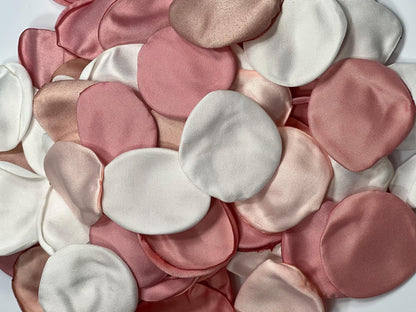 Dusty Rose Petals White Wedding Flower Girl Petals Dusty Rose Blush Aisle Petals Decor Flower Pink Petals Ceremony Decor Confetti Blush