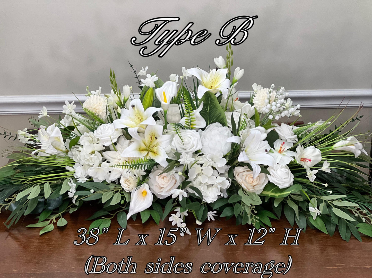 White Wedding Altar Flower Arrangement, Church Ceremony Pulpit Flowers, White Lily Chapel Floral Decor Centerpiece Reddit